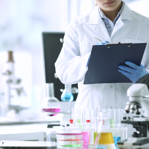 lab Scientists reviewing regulatory documents